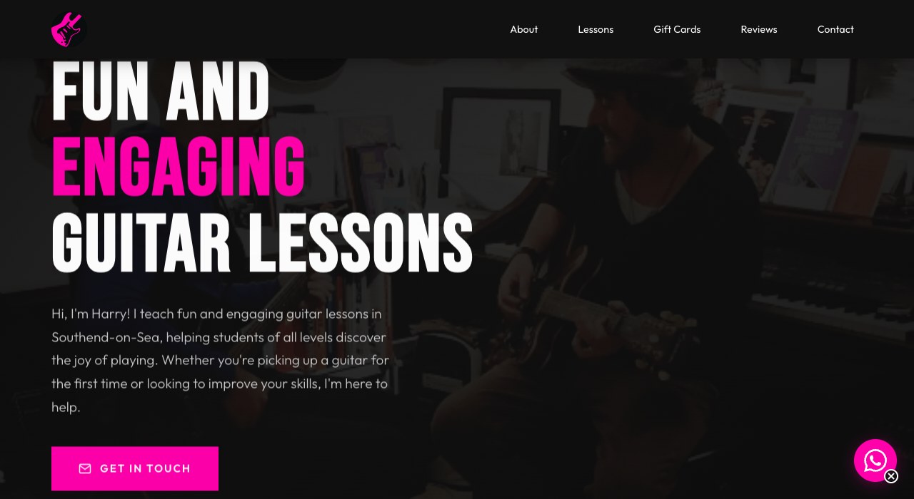 SOS Guitar homepage screenshot